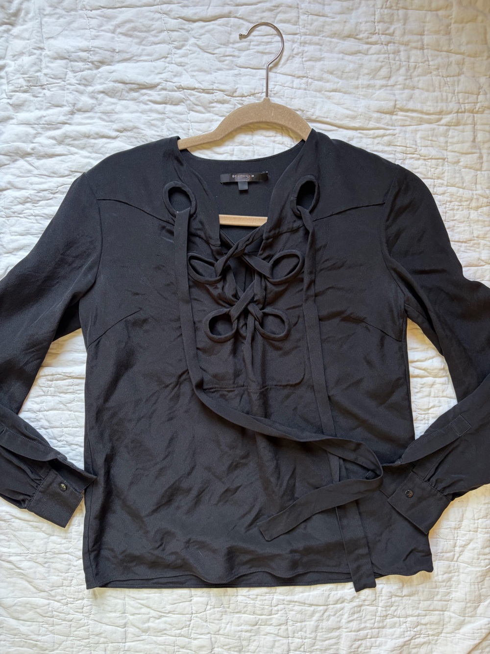 Women’s Designer Blouse - Silk Lace Up